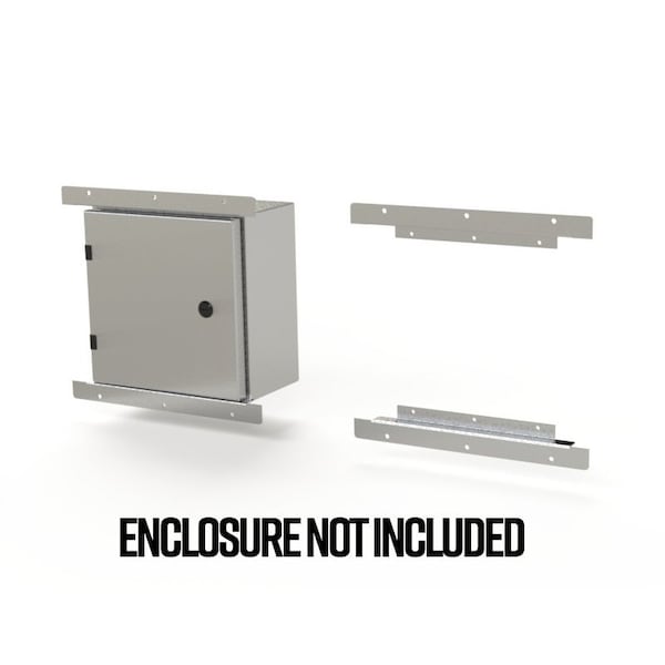 Flush Mount Frame, 2.10 in. H x 15 in. W x 1.08 in. L, 316 Stainless Steel